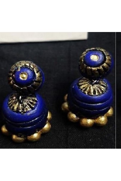 Handpainted Terracotta Jewellery – Ear rings Handpainted Terracotta Jewellery – Ear rings